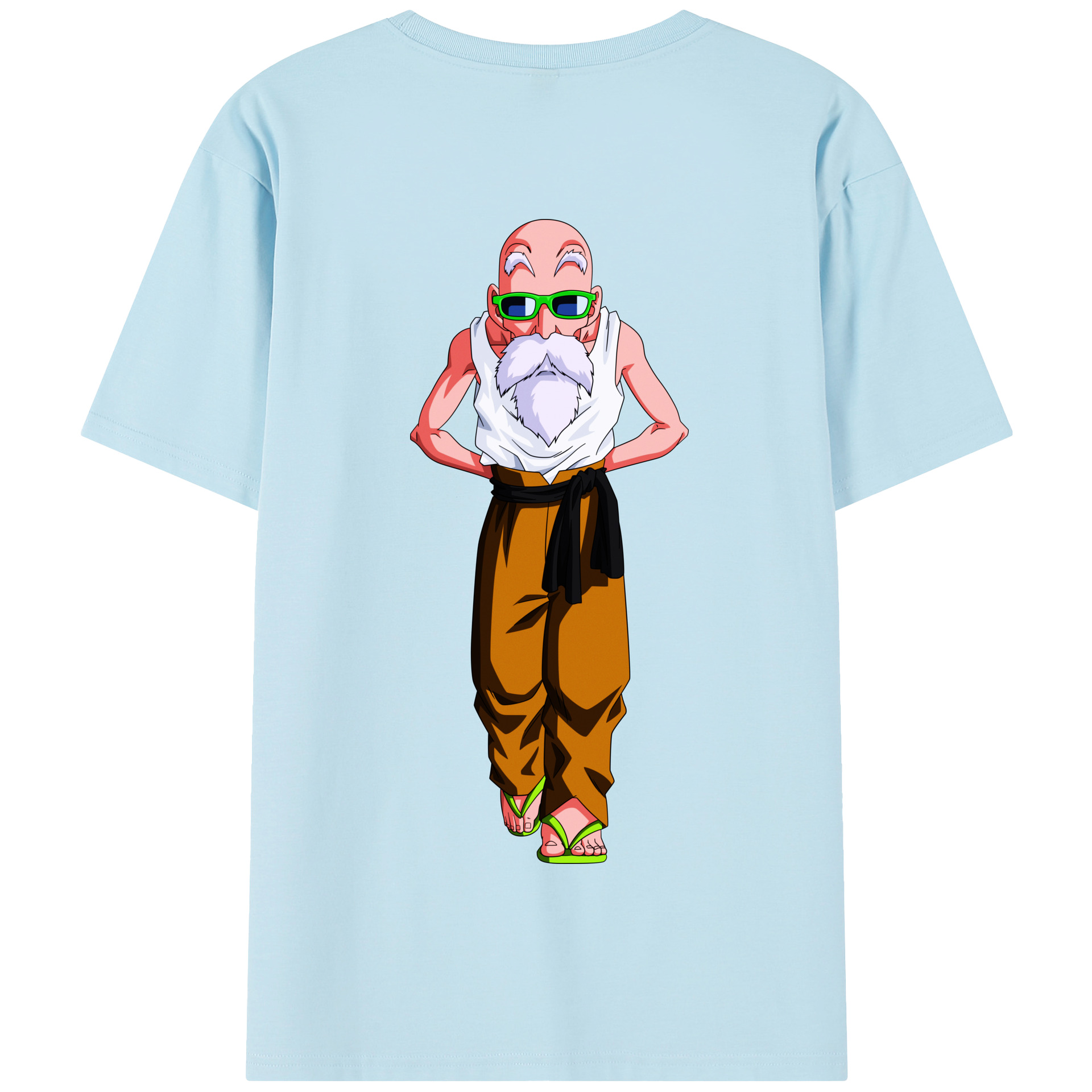 （画像用） ドラゴンボール 亀仙人（かめせんにん） DRAGON BALL Master Roshi Kame Sennin 綿100％半袖Tシャツ（背面プリント）